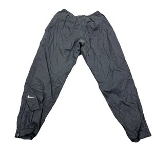 Vintage Nike Pants Women XL Black Windbreakers Track Suit 90s Y2K Lined Ladies *